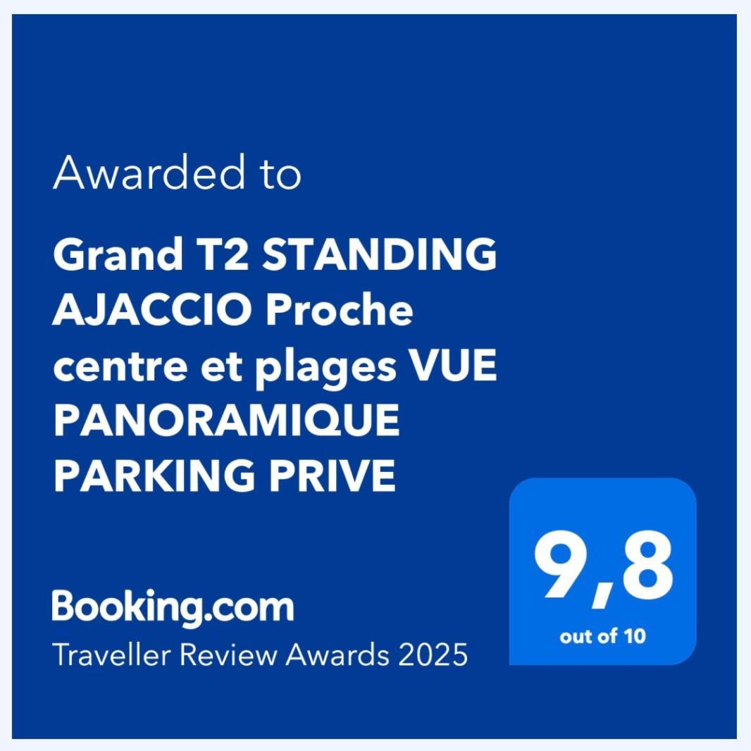 Grand T2 Standing Ajaccio Proche Centre Et Plages Vue Panoramique Parking Prive Exterior foto