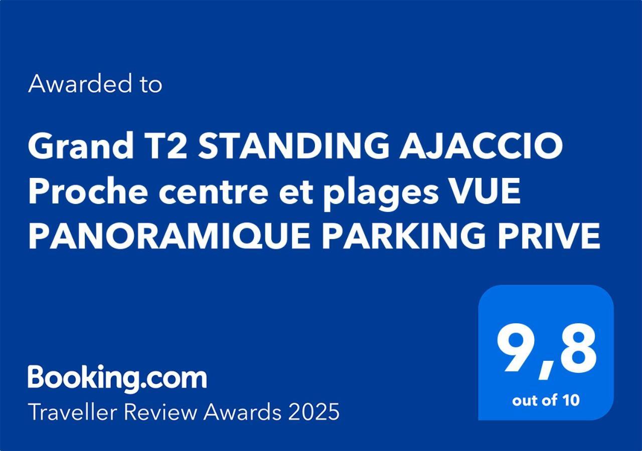Grand T2 Standing Ajaccio Proche Centre Et Plages Vue Panoramique Parking Prive Exterior foto