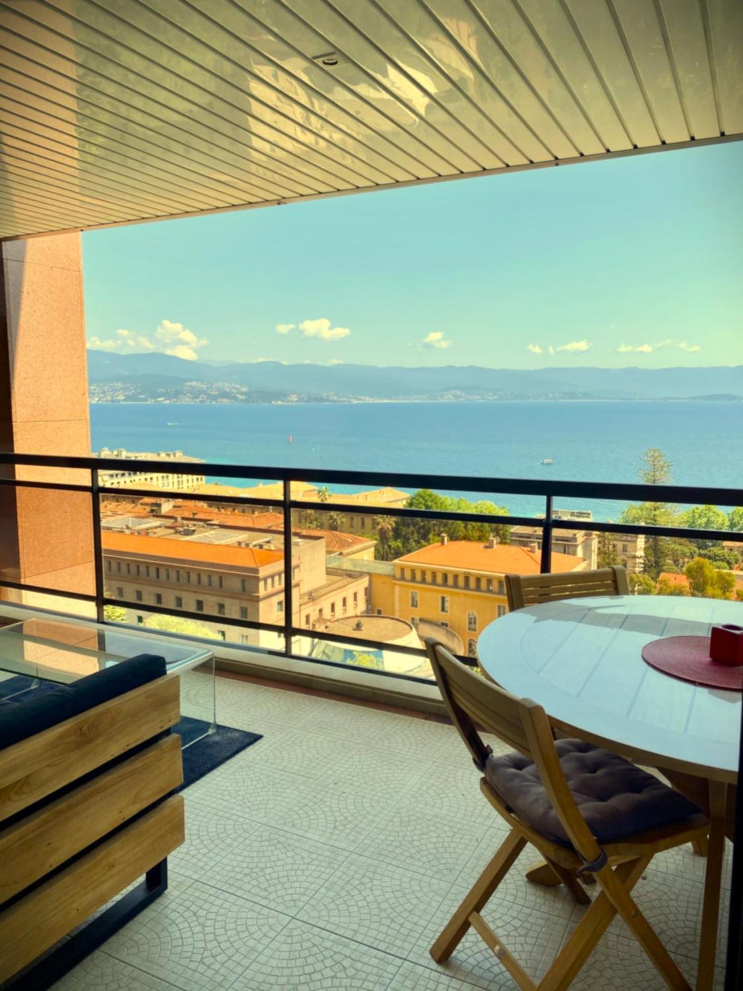 Grand T2 Standing Ajaccio Proche Centre Et Plages Vue Panoramique Parking Prive Exterior foto